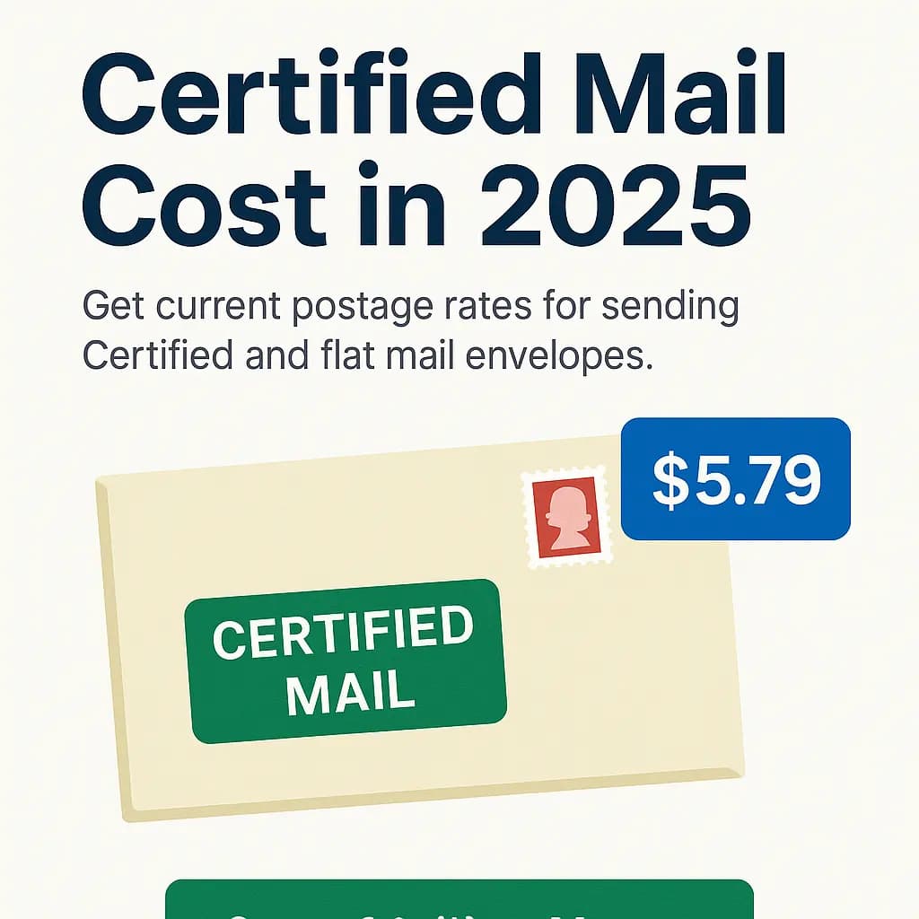 Certified Mail Cost in 2025