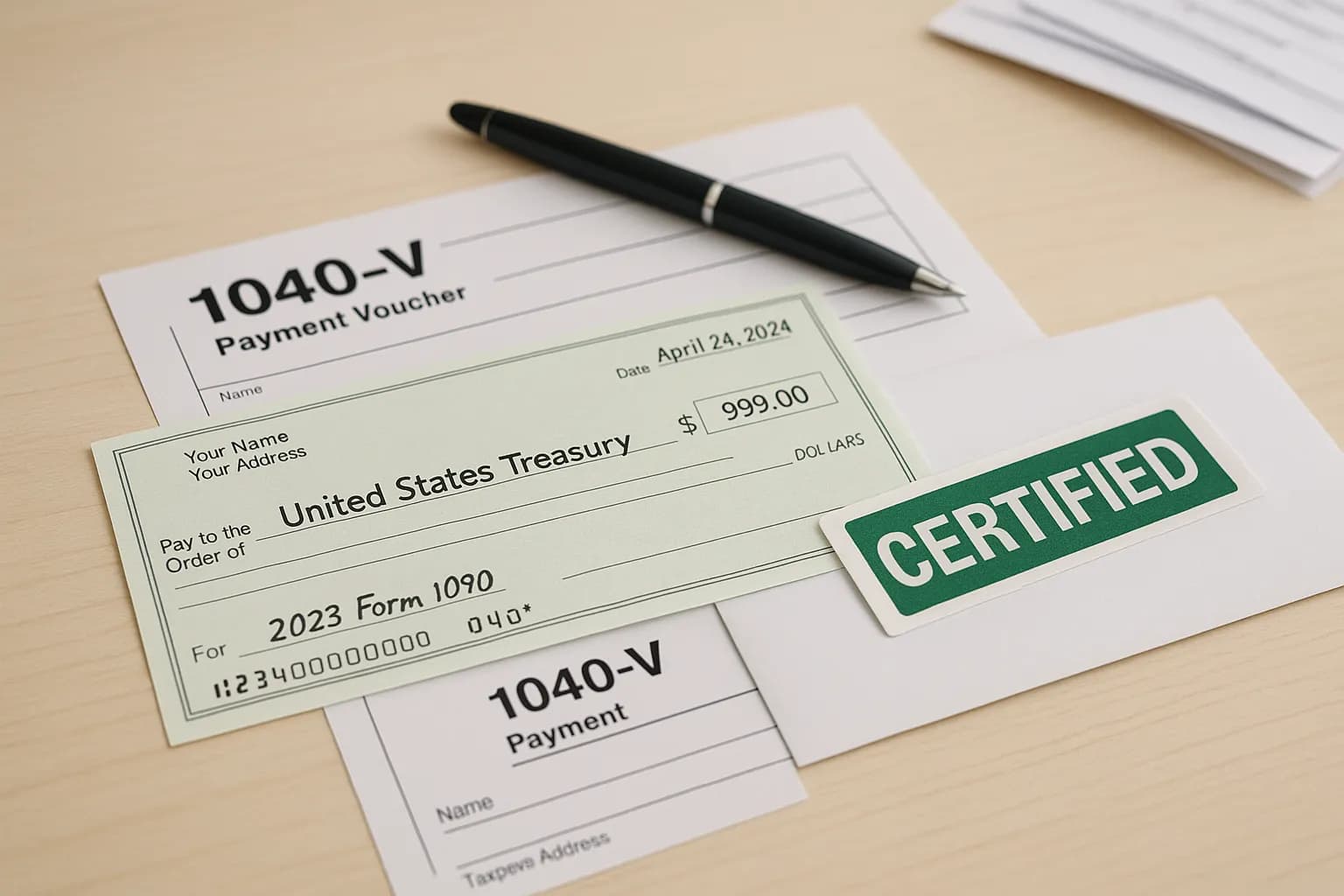 How to mail a payment to the IRS safely with check and payment voucher