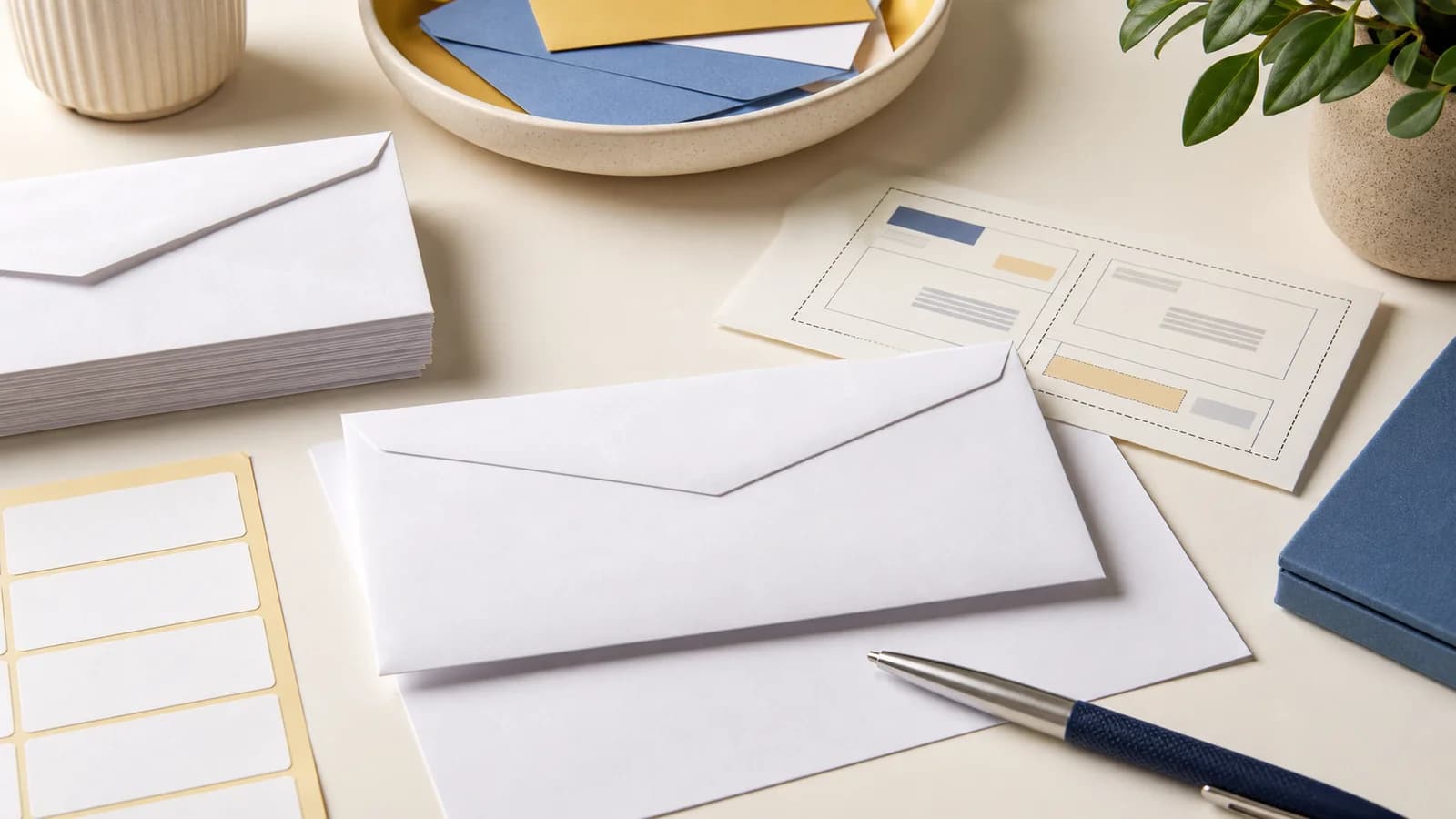 Postal address examples for envelopes and mailing labels