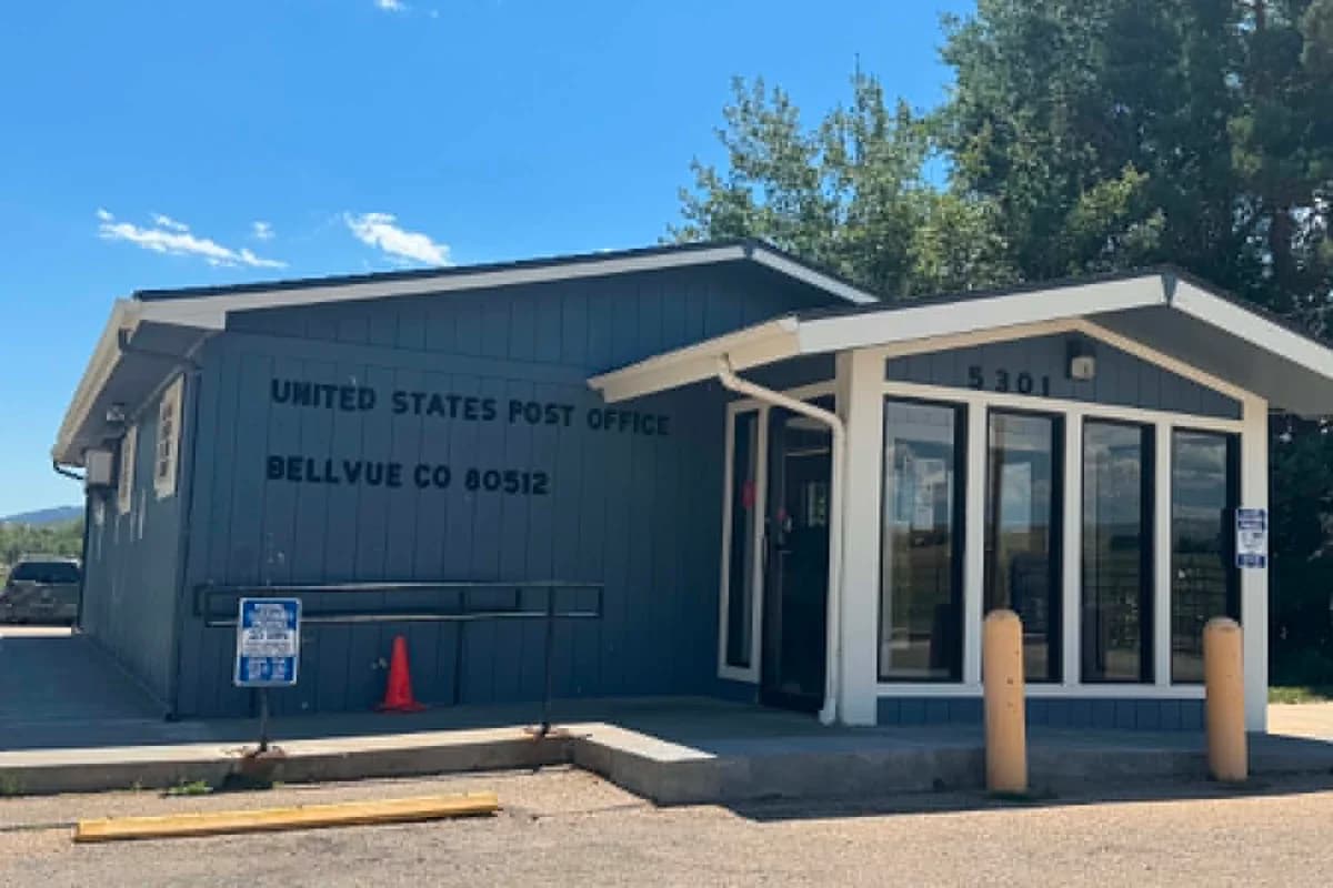 Small-town United States Post Office in Bellvue, Colorado