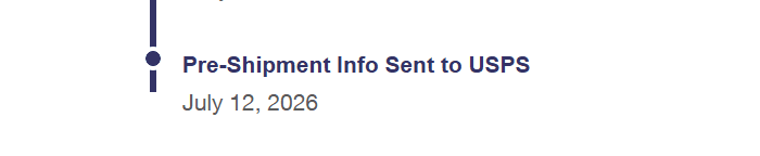 USPS tracking status reading Pre-Shipment Info Sent to USPS