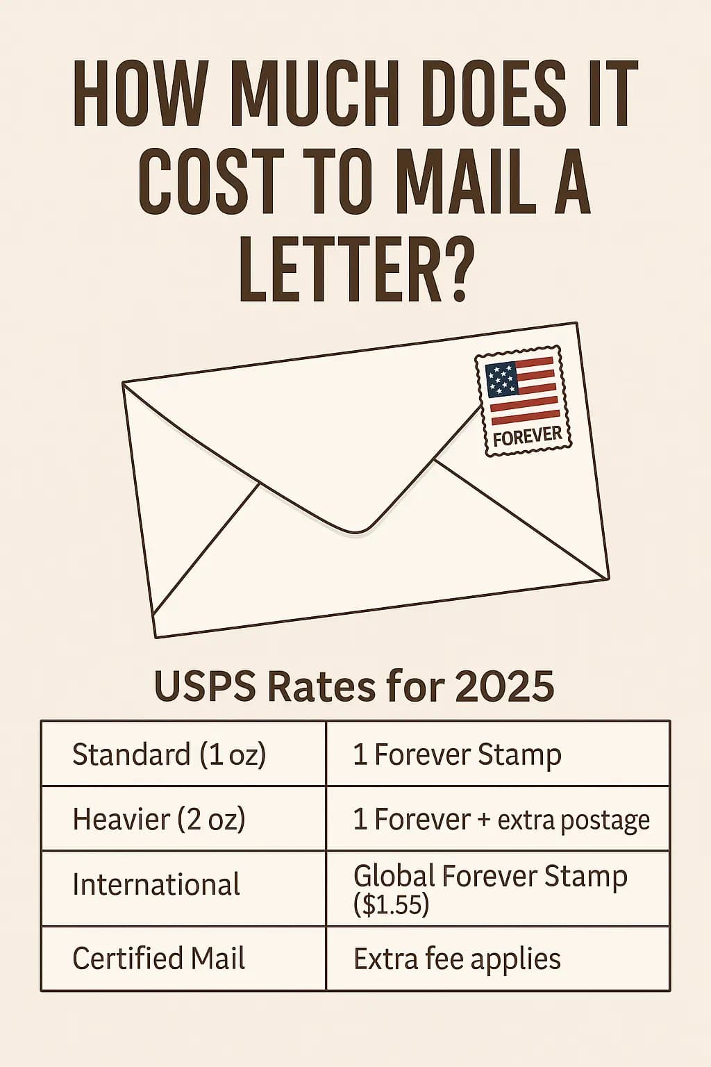 How Much Does It Cost to Send a Letter in the U.S.?