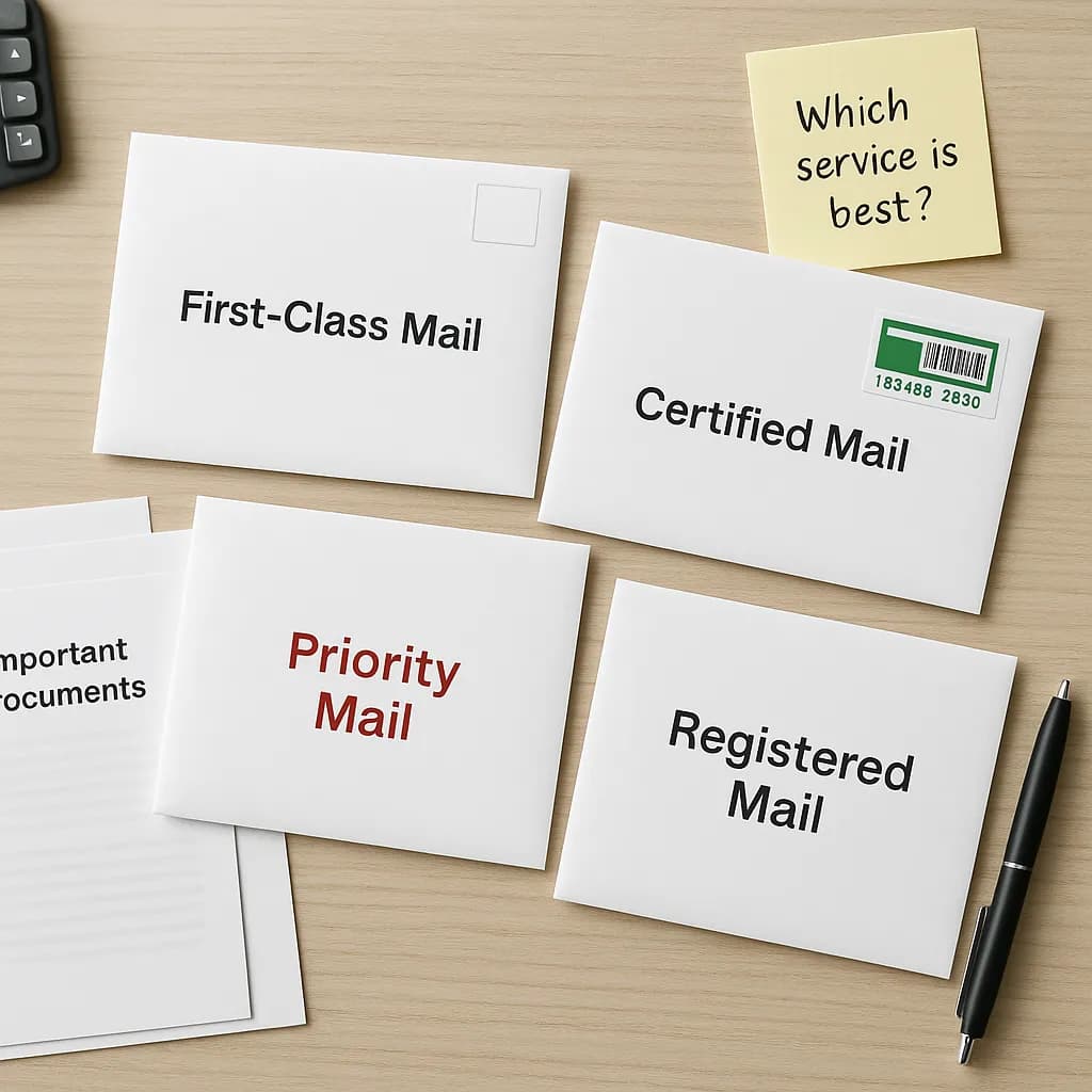 USPS mail services comparison for important documents