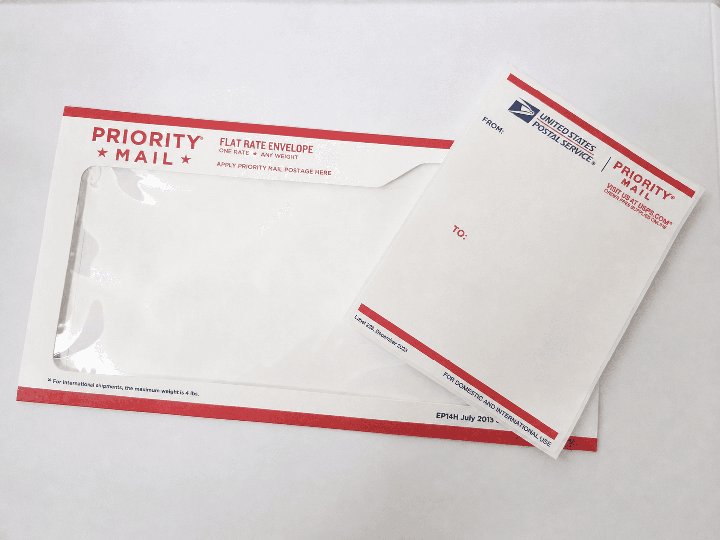 USPS Priority Mail flat-rate envelopes