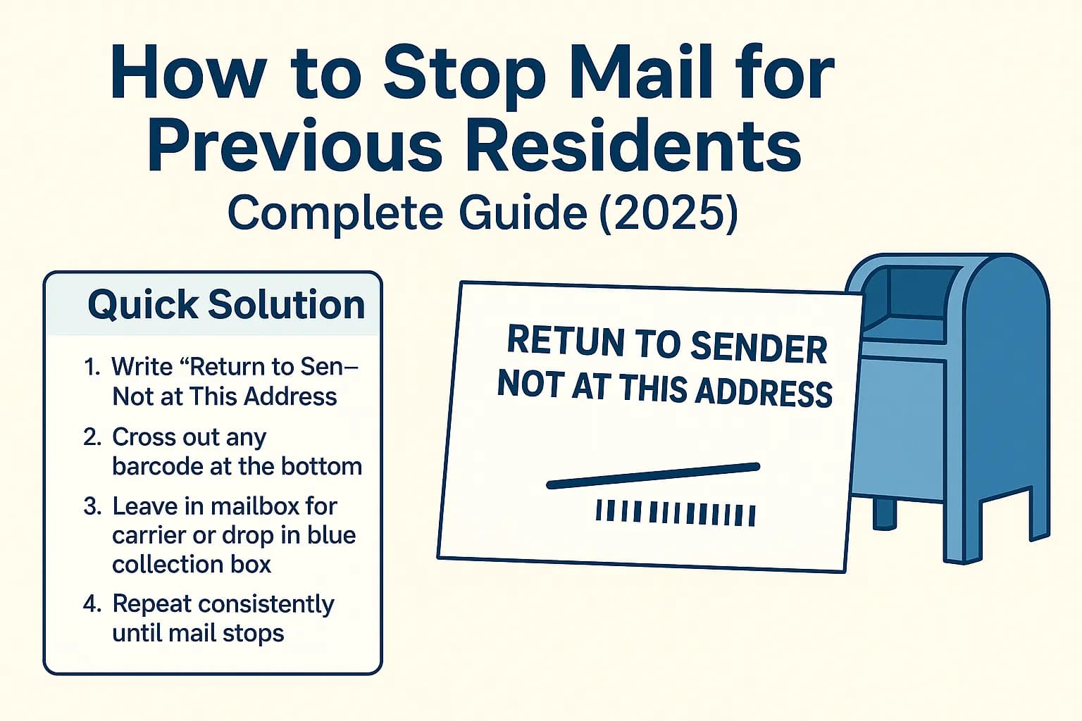 How to Stop Mail for Previous Residents: Complete Guide (2025) - Step-by-step guide with examples