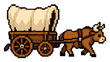 A tiny retro covered wagon.