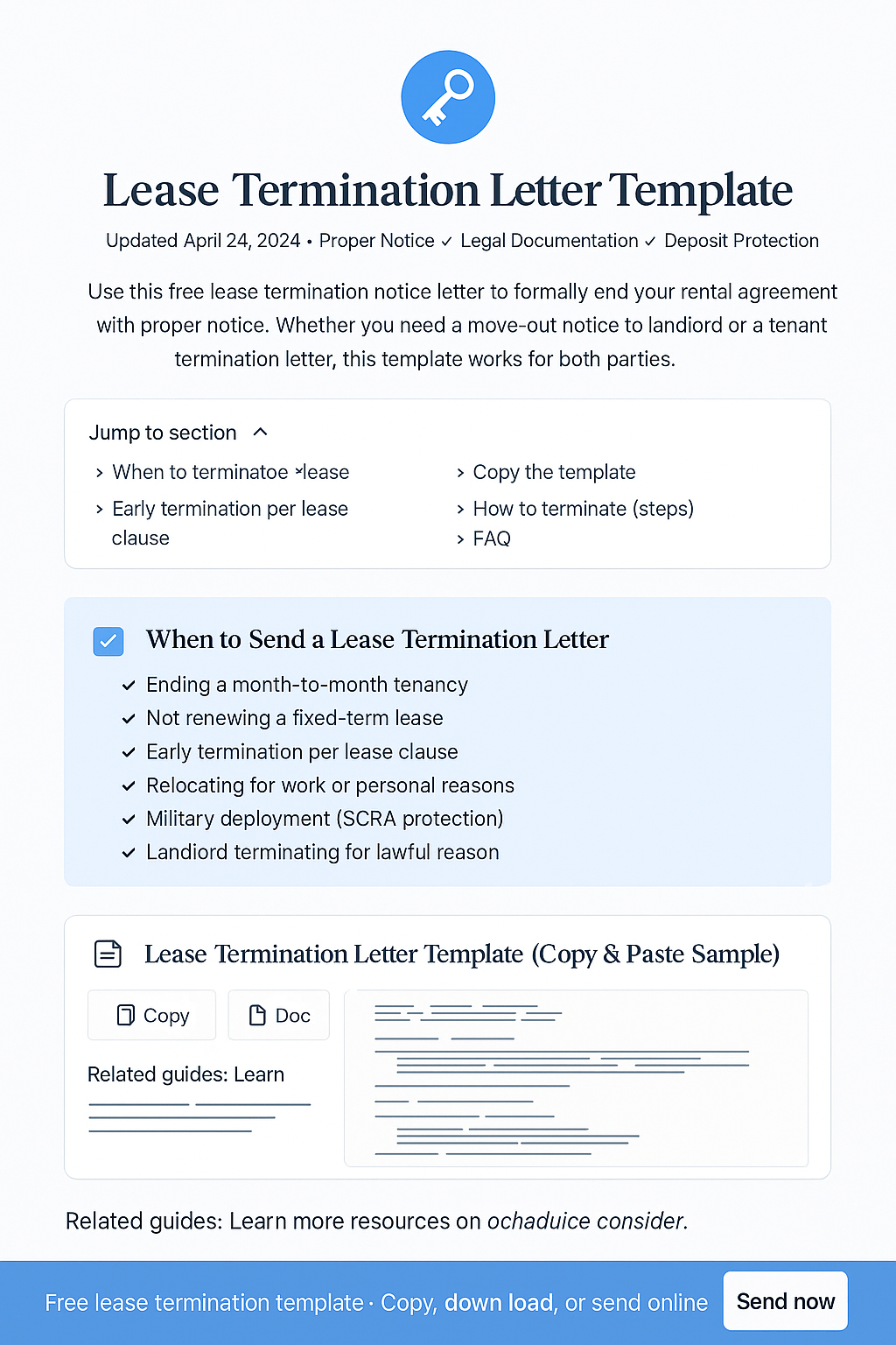 Lease Termination Letter Template | End Lease Notice | The Letter Pilot